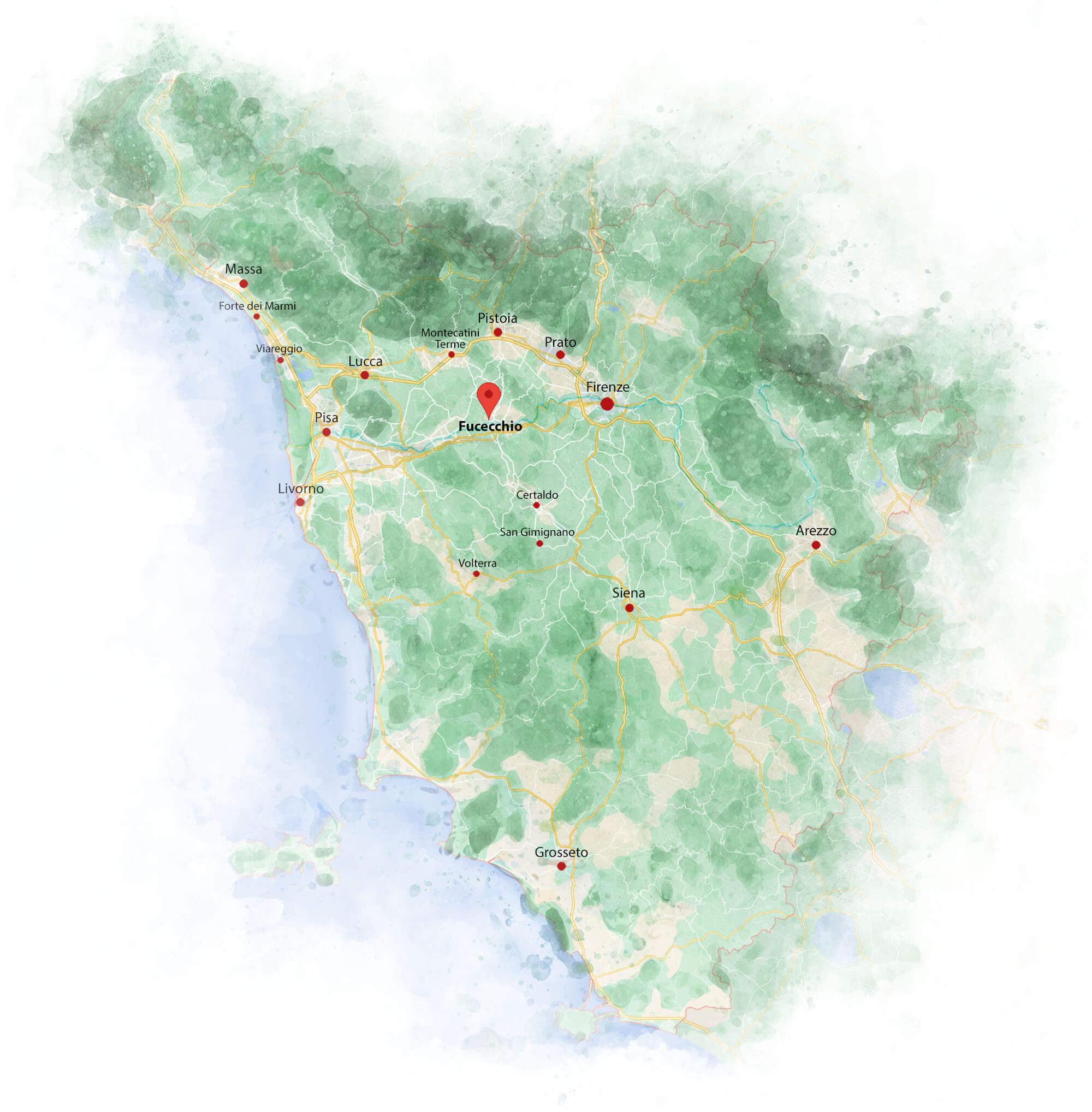 Toscana mappa